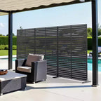 Schermo divisorio esterno in metallo autoportante 72A x 47L - Pannelli decorativi per patio
