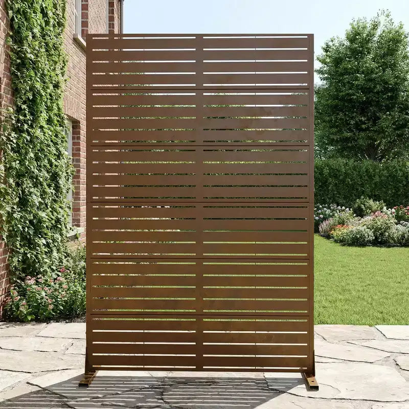 Schermo divisorio esterno in metallo autoportante 72A x 47L - Pannelli decorativi per patio