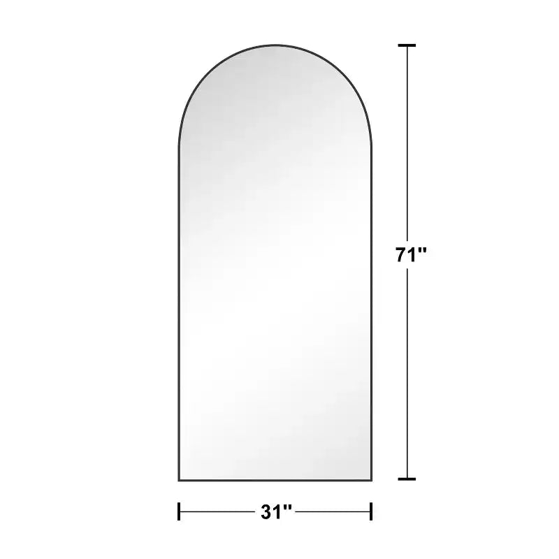 Specchio a figura intera con cornice in metallo