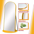 Specchio a figura intera con cornice in metallo
