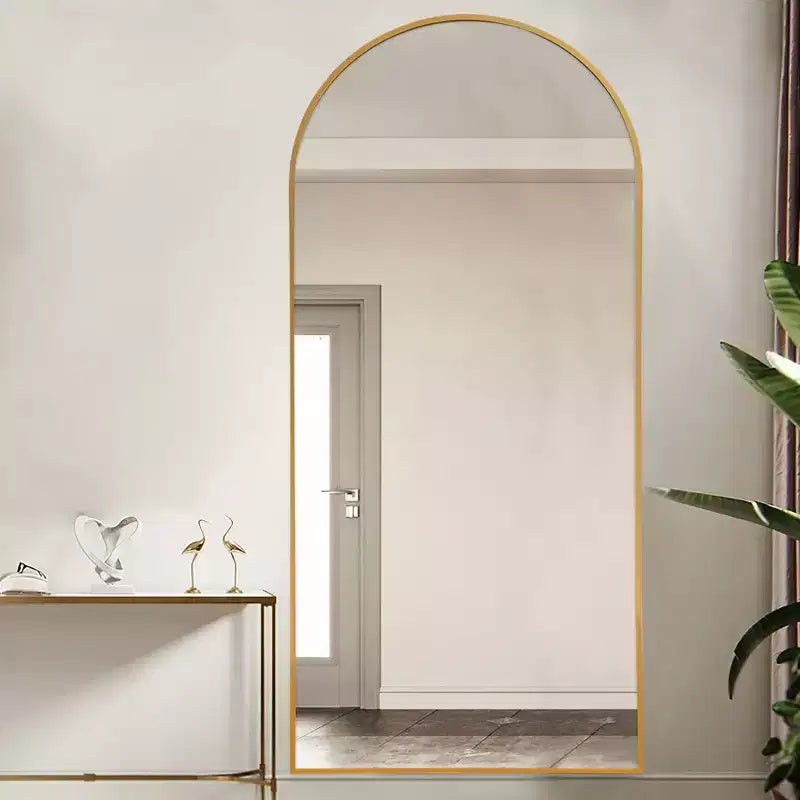 Specchio a figura intera con cornice in metallo